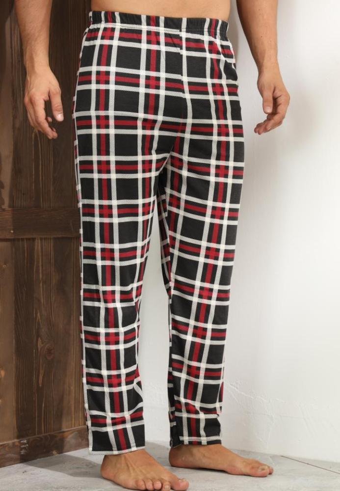 Pantaloni de Pijama ,Barbati,Culoare Negru cu Alb ,Engros